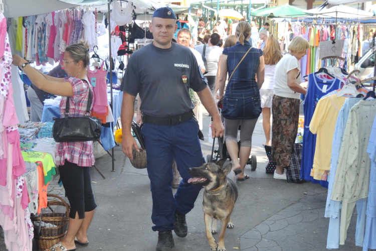 A piacnál teljesít ma szolgálatot Kena