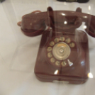 Retro-telefon kiállítás