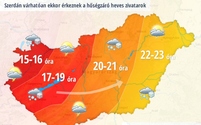 Pusztító jégeső lehet szerdán