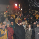 Felgyúlt a második gyertya is városunk adventi koszorúján