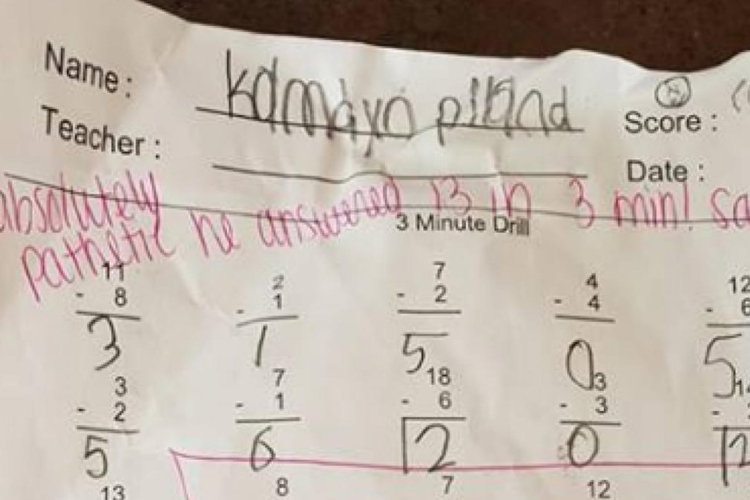 Kirúgás fenyegeti az amerikai tanítónőt, aki szánalmasnak nevezte diákja dolgozatát