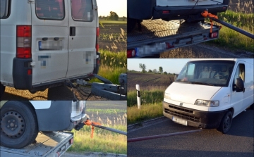 Balesetveszélyes járműszerelvény az M5-ös autópályán
