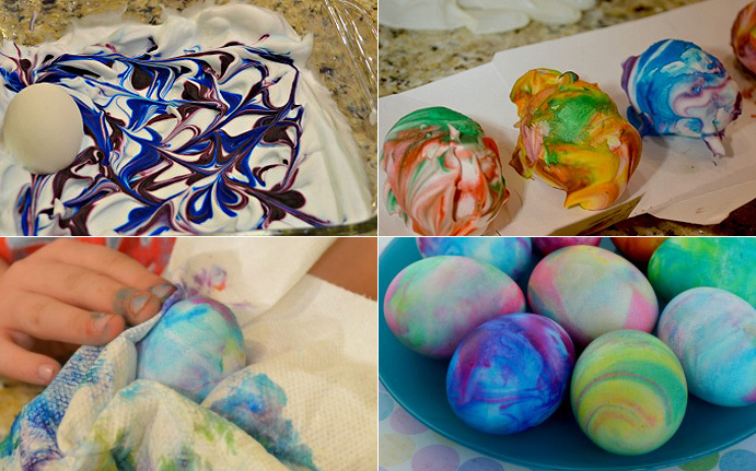 Tojásfestés borotvahabbal