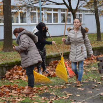 A kossuth-os diákok lelkesen szépítik a főutcát