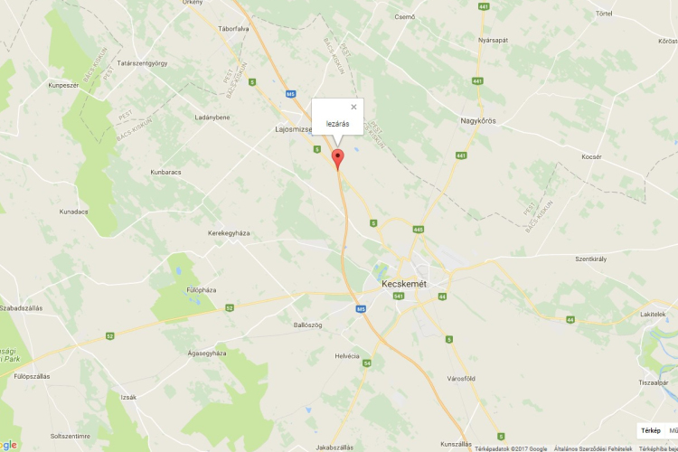 Teljes lezárás az M5-ös autópálya kivezető szakaszán 