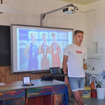 Visszatért régi iskolájába Trungel-Nagy Zalán, hogy inspirálja a diákokat