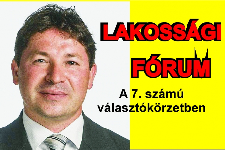 Lakossági fórumot tart Horváth Gábor